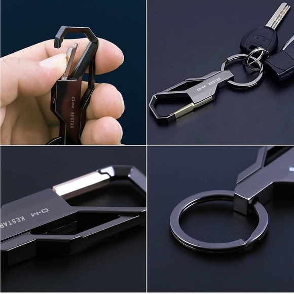 Car Key Chain Key Ring Business Keychain for Men, Black - Picture 8 of 9